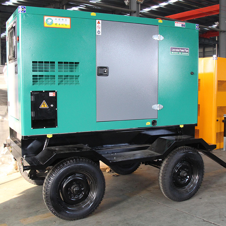 Mobile Trailer 50kva Diesel Generator 40kw Genset For Italy