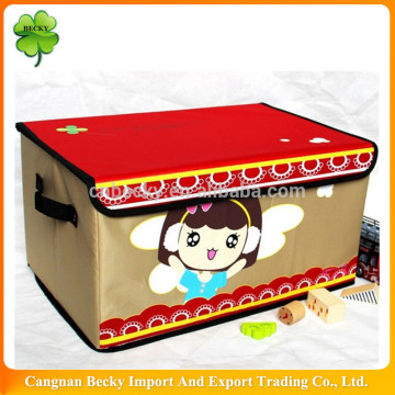 Colorful new design decorative storage boxes with handle with open front for home use
