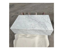 Bianco White Marble Small Cube Plinth Coffee Table