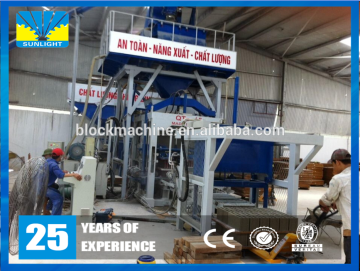 Automatic hydraform concrete interlocking block making machine