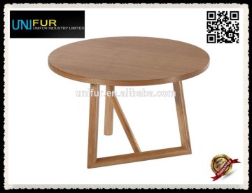 China discount solid wood round dining table for indoors