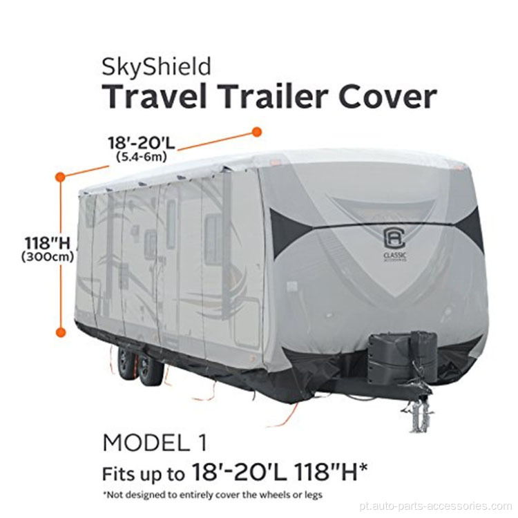 Grande guarda -chuva de trailer ao ar livre coberto de carro à prova d&#39;água