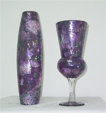 Handcrafts Table Centerpiece Mosaic Glass Vases