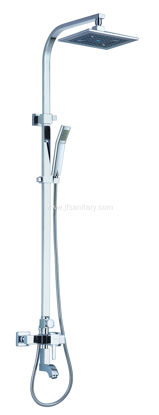 External Pipe Shower System With Tub Faucet