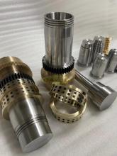 Thread grinding core pin machining injection mold components