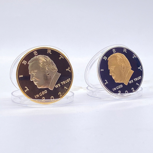 Moneda Joe Biden de colección chapada en oro de metal personalizado