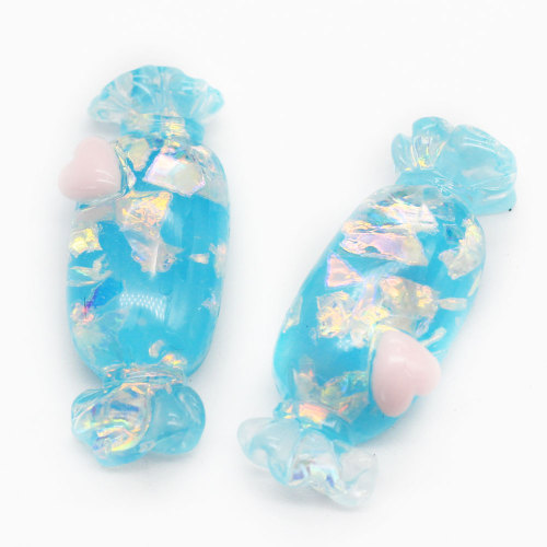 Supply Glitter Candy Shaped Resin Cabochon Flat back Beads Slime Girls Kledingaccessoires Mini Beads Slime