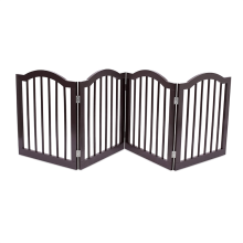 Rustic Wooden Dog Gate - Freestanding Indoor Pet Fence