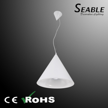 Cone design white aluminium pendant light