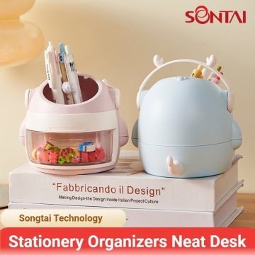 White Dragon Pen Holder with Lively Design