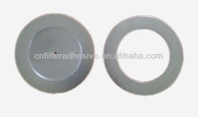 Coated metal end caps for auto filters