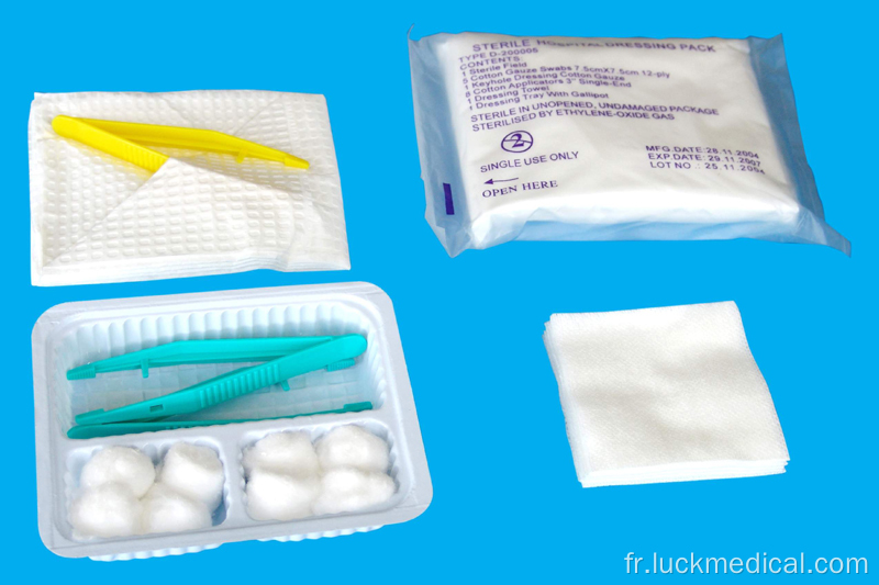 Pack de pansement médical jetable stérile