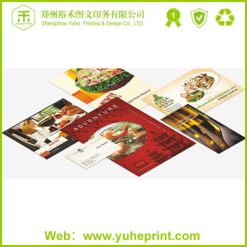 three folders resort restaurant menu book card art paper printing