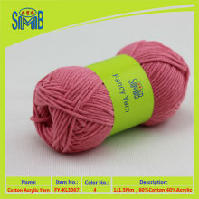 china OEKO TEX factory wholesale 1.5nm acrylic cotton blend yarn for knitting