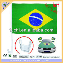 Polyester Brazil Car Flag Window Car Flag For World Cup 2014