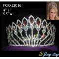 Pink Rhinestone Full Round Queen Crown