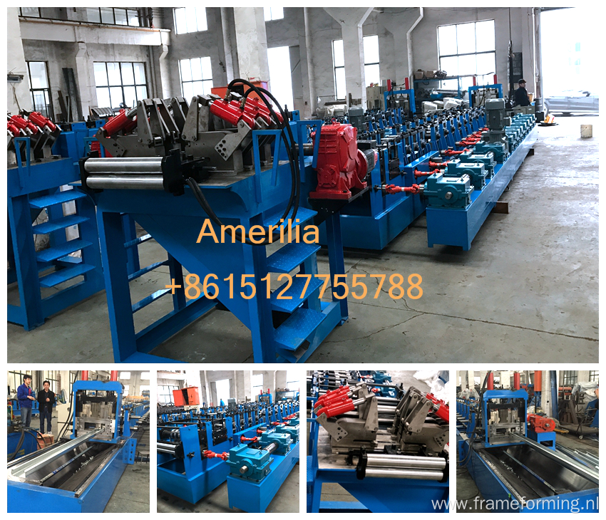 Steel roof purlin roll forming machine