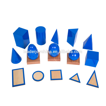 Montessori sensori edcuational kits geometric solids with stand base without box