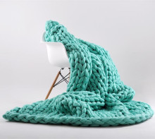 Crochet 100% Cotton merino wool baby blanket merino blanketChunky Merino Blanket