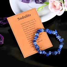 Natural Rose Quartz Crystal Chip Bracelet for Healing