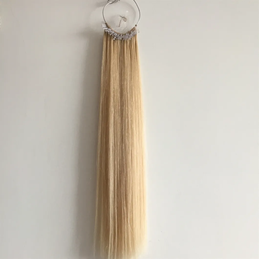 New Product #613 Blond Color 16inch Fishsilk Easy Pull Knot Thread Virgin Hair Extensions Human Hair Virgin Hair Brazilian Hair