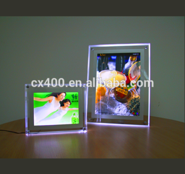 single sided crystal light boxes / ultra thin led acrylic light box