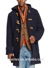 HOODED WOOL TOGGLE COAT