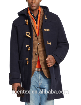 HOODED WOOL TOGGLE COAT