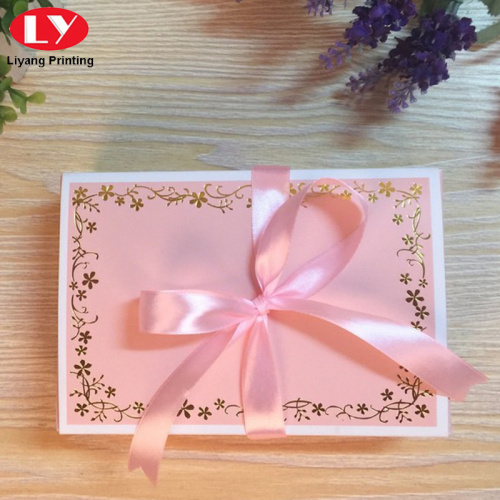 Women Underwear Packaging Pink Folding Box Ribbon