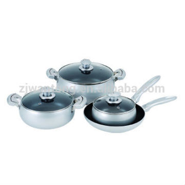 alumiunm 7pcs cookware set,god pan,boiling pan
