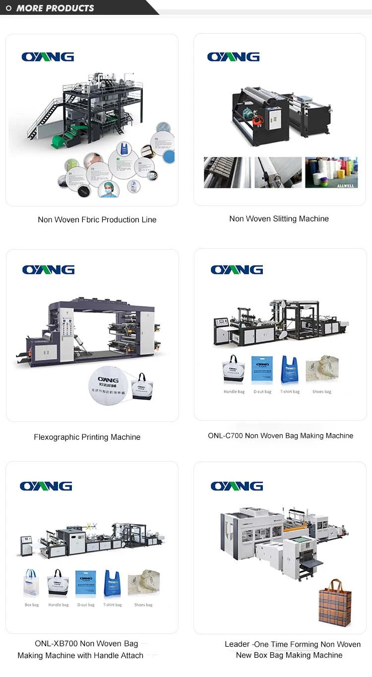 Onl-Xc800 Auto Non Woven Bag Making Machine Manufacturer 3 in 1 Flat Mouth T-Shirt Bag Making Production Line
