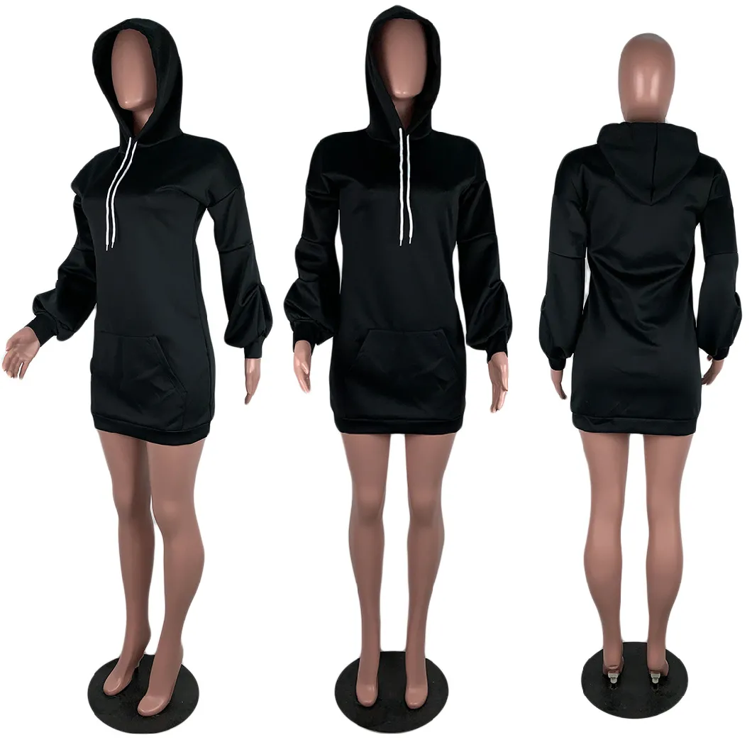 Cheapest Product High Collar Custom Sweat Trending Dresses 2021 Women Clothing Suit Sweatshirt MIDI Dress Women