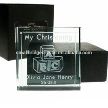 Engraved Crystal Christening Gift ABC As Birthday Gift