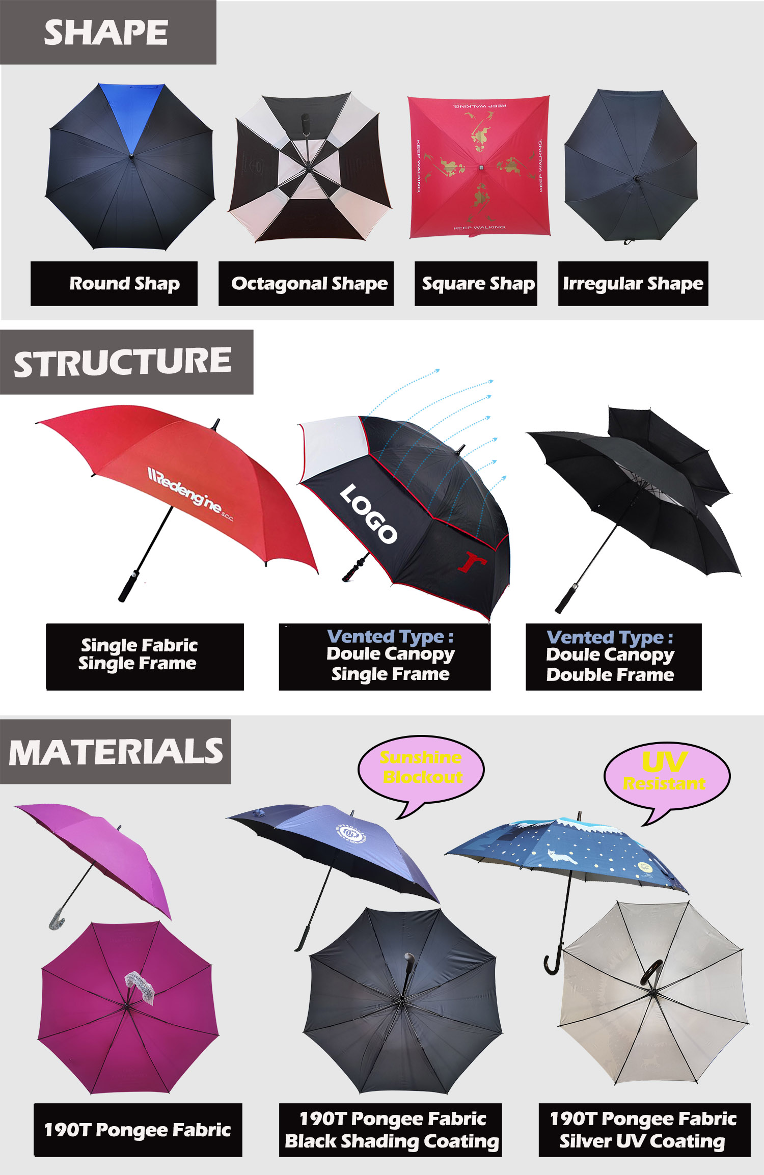 Promotion Advertising 30 inch Digital Printing Double Canopy Sun Umbrella Prints Logo Custom Golf Umbrella