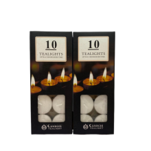 Decorative Glow Set: 10 Elegant Paraffin Tea Lights