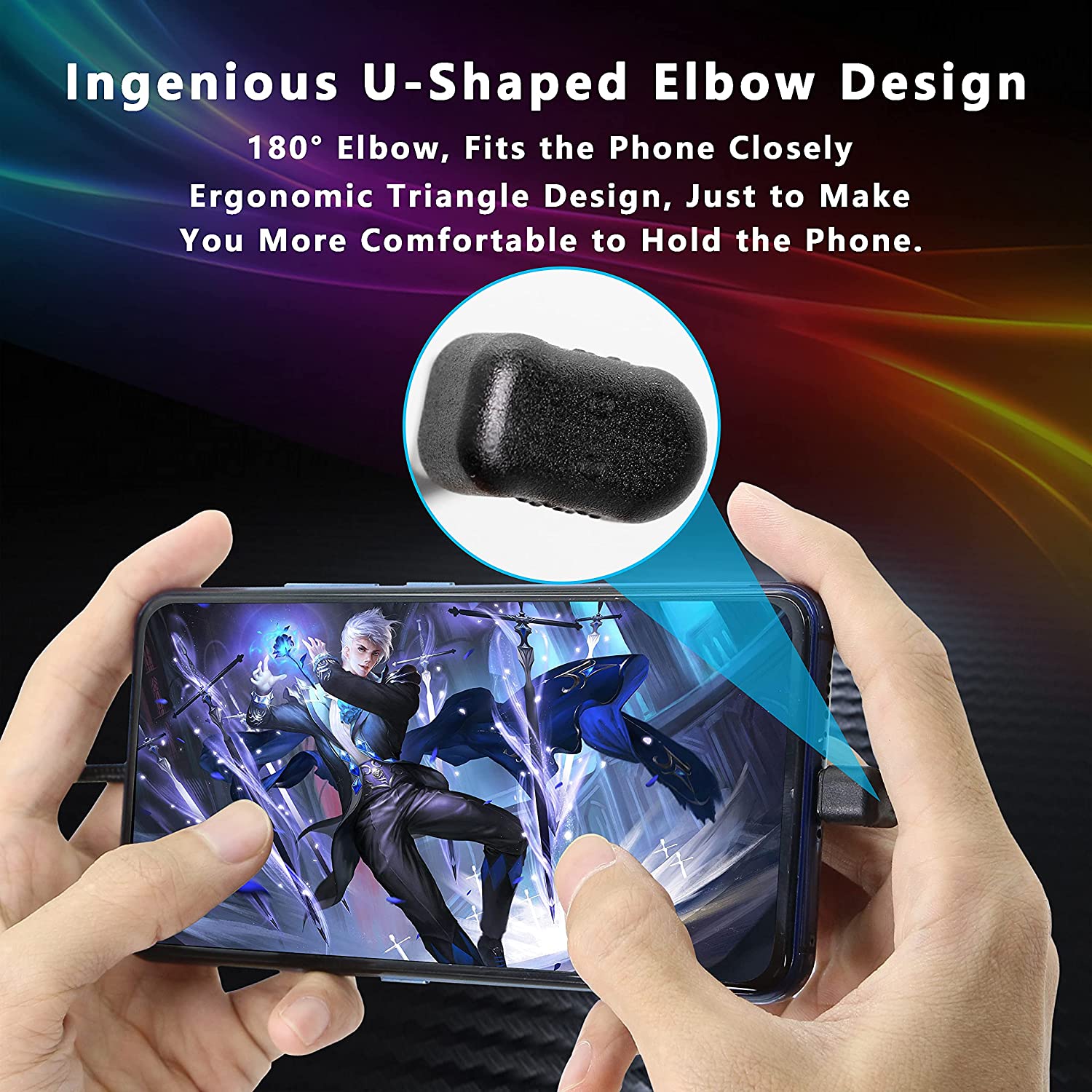 High quality USB 2.0 Fast Data Sync Charging   A  male to  USB 5-Pin  U Turn Micro Usb  Cable