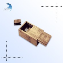 Wholesale costom print logo wooden usb box wooden usb flash drive