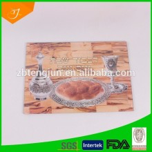 decorative custom made tempered glass cutting board, clean tempered glass cutting board