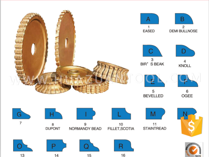 High grinding efficiency granite profiling wheels for making different shape of stone