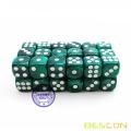 Bescon 12 mm 6 caras Dice 36 en Brick Box, 12 mm Six Sided Die (36) Bloque de dados, Marble Green