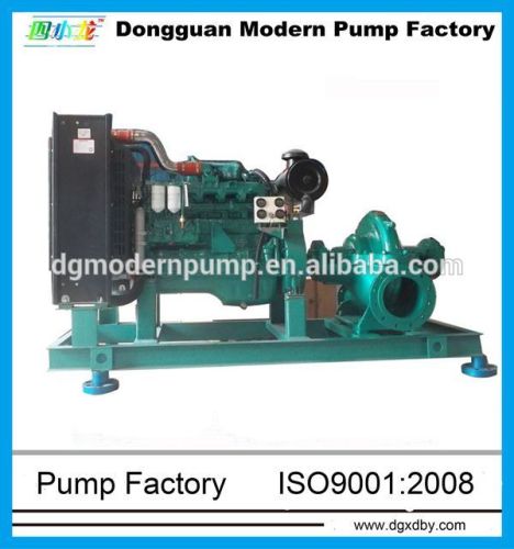 S series horizontal split case centrifugal pump with diesel engine