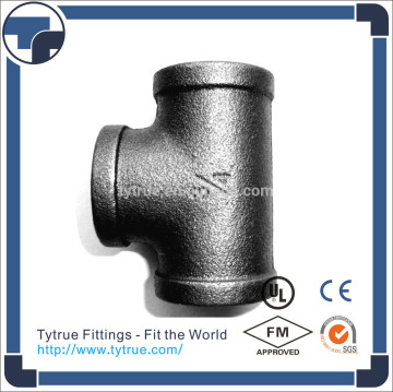 BS143 EN10242 Malleable Iron Pipe Fittings Equal Tee