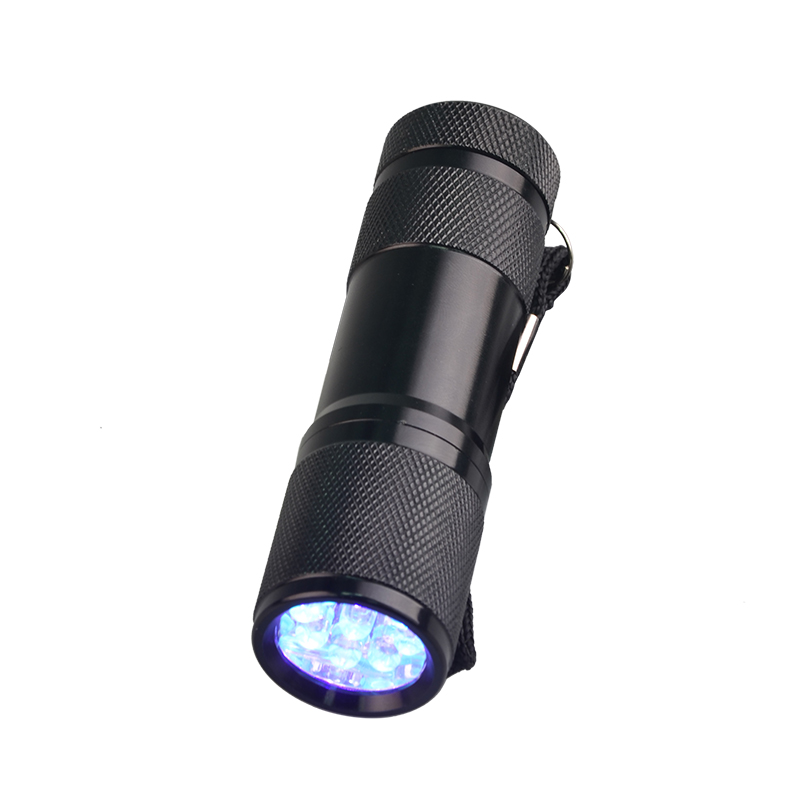 3 AAA batteries ultra violet purple lamp 395nm pet urine stain detector 9 led uv torch light