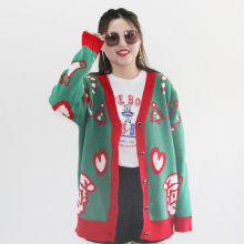 Breathable Acrylic Knitted Jumper Cardigans for Plus Size Women