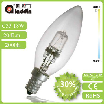 B22 C35 Halogen energy saving lamp 18W 204LM