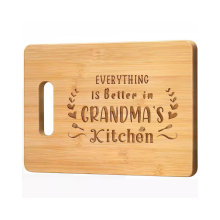 JOYWAVE Custom Bamboo Chopping Board with Lasered Pattern