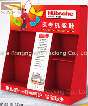 Cosmetic Cardboard Display Counter , Corrugated Cardboard Display Rack