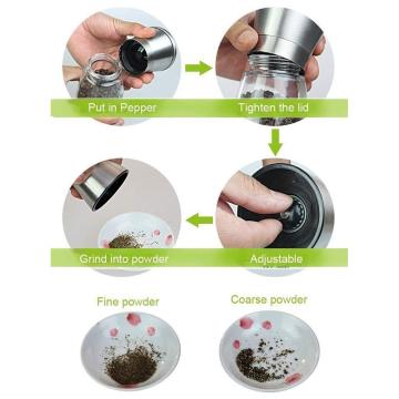 Premium 2PCS Salt och Pepper Mill Grinder Set