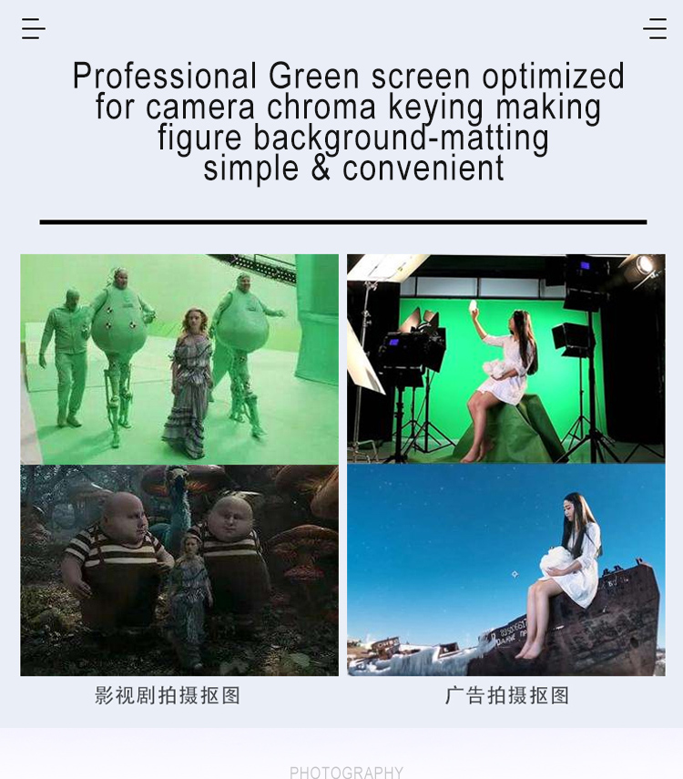 6.6x10ft  Photography Chromakey Background Muslin Backdrop Kit Green Screen Fabric Material for Photo Video studio YouTube