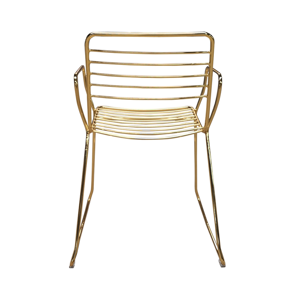 Good quality Gold Stackabale Wire Chair for sale bar chair